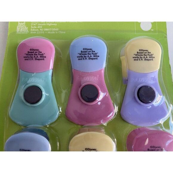 6 Pack Disney Winnie The Pooh Piglet Magnetic Bag Clips Easter Eggs Spring NEW - Picture 11 of 12